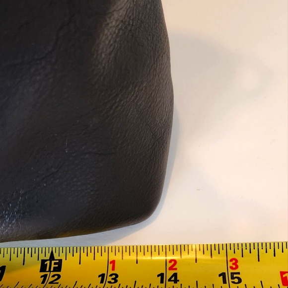 Leopard Haircalf and Black Leather Bag Tote with Shoulder Strap - Picture 6 of 12